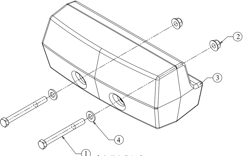 Front Weight Diagram and Parts List for RT65H (21AB455C710)(2019) Cub Cadet Tiller
